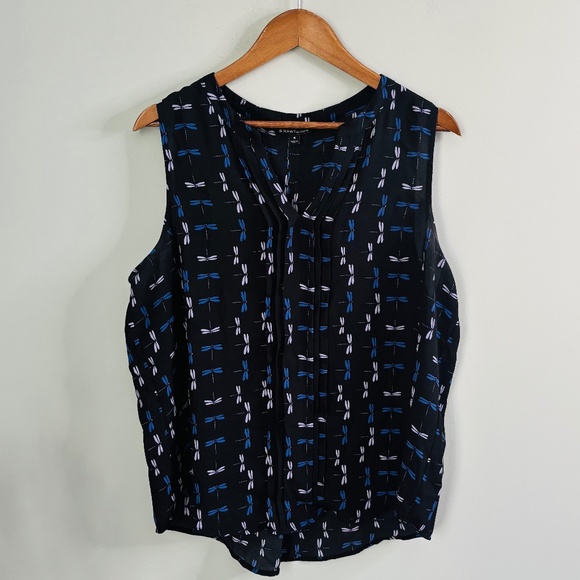 41 Hawthorn Black and Blue Blouse - Picture 2 of 5